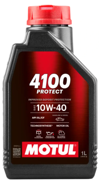 Envase de aceite MOTUL MOTUL 4100 PROTECT 10W40 SEMI SINTETICO - QT 1LT grado 10W40 - Lubricentro Piloto